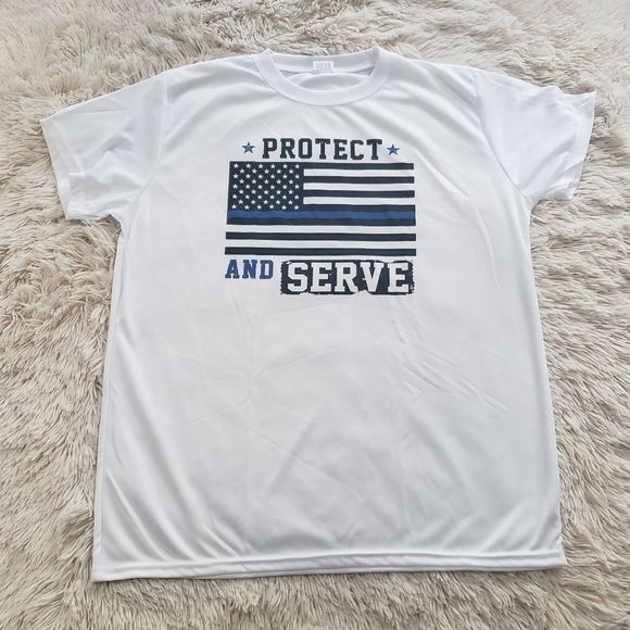 Unbranded Other - Protect and Serve size large short sleeve tee